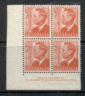 Australia-1950-52-KGVI-Portrait-2-5d-Imprint-blk4-MLH