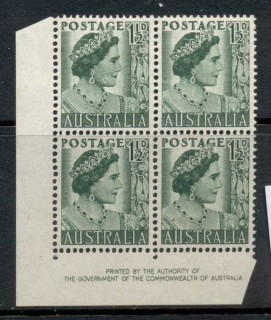 Australia-1950-57-Queen-Elizabeth-1-5d-imprint-blk4-MLH