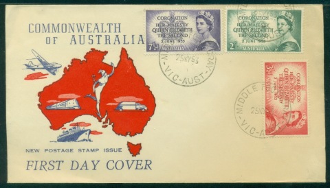 Australia-1953-QEII-Coronation-FDC