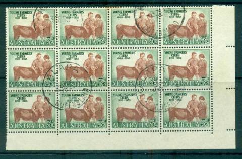 Australia-1953-Young-Farmers-tone-spots-FDI-Block-12-FU-lot66308