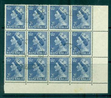 Australia-1954-QEII-2.jpg.5d-blue-FDI-Block-12-FU-lot66323