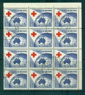 Australia-1954-Red-Cross-FDI-Block-12-FU-lot66334