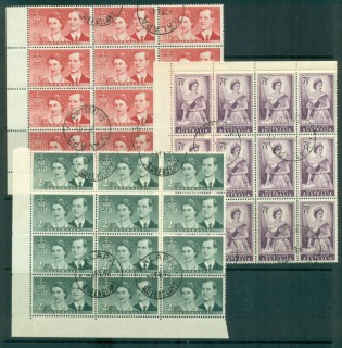 Australia-1954-Royal-Visit-FDI-Blocks-12-FU-lot66284