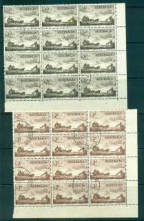 Australia-1955-Pioneers-of-Coaching-FDI-Blocks-12-FU-lot66264