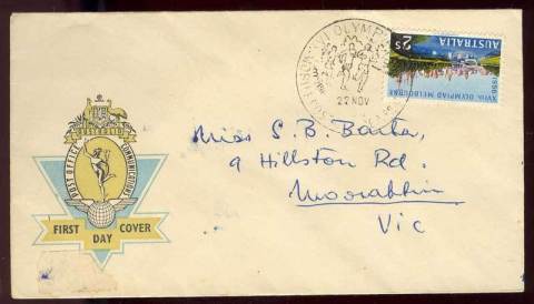 Australia-1956-2-Olympics-FDC-Lot13740