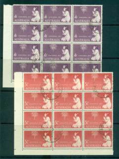 Australia-1957-Xmas-FDI-Blocks-12-FU-lot66281