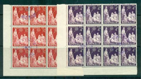 Australia-1958-Xmas-FDI-Block-12-FU-lot66325