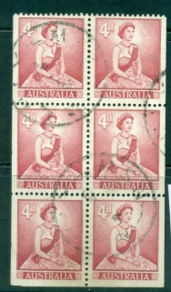 Australia-1959-64-4d-QEII-Booklet-Pane-FU-lot34690