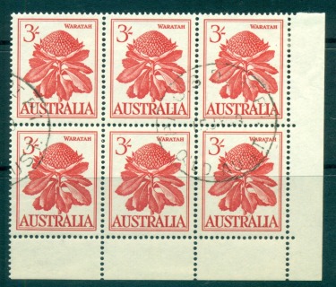 Australia-1959-Waratah-3-FDI-Block-6-FU-lot66258