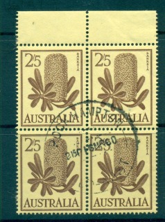 Australia-1960-Yellow-Banksia-2-5d-FDI-Block-4-FU-lot66261