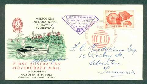 Australia-1963-First-Hovercraft-Mail-Flight-8-Oct-63-lot42648