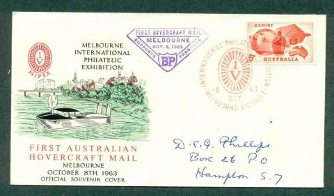 Australia-1963-First-Hovercraft-Mail-Flight-8-Oct-63-lot42649