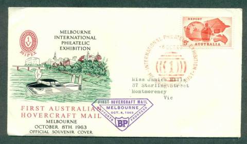 Australia-1963-First-Hovercraft-Mail-Flight-8-Oct-63-lot42650