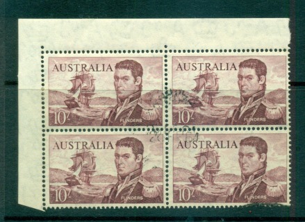 Australia-1963-Navigator-Matthew-Flinders-10-FDI-Block-4-FU-lot66348