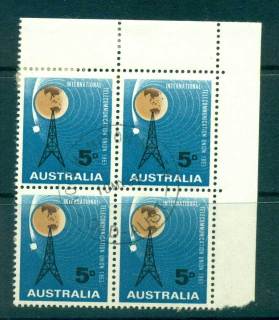 Australia-1965-ITU-Centenary-FDI-Block-4-FU-lot66352