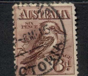 Australia-1913-14-Kookaburra-6d-FU