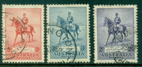 Australia-1935-KGV-Silver-Jubilee-light-tones-FU