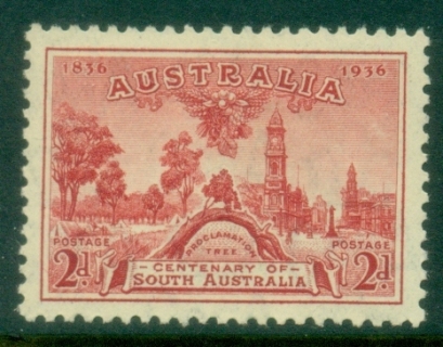 Australia-1936-centenary-of-South-Australia-2d-MLH