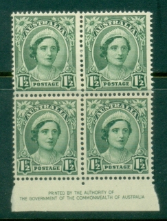 Australia-1942-44-KGVI-Definitives-1½d-block-MLH