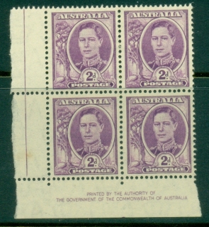 Australia-1942-44-KGVI-Definitives-2d-block-MLH
