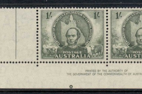 Australia-1946-Sir-Thomas-Mitchell-1-imprint-pr-MUH