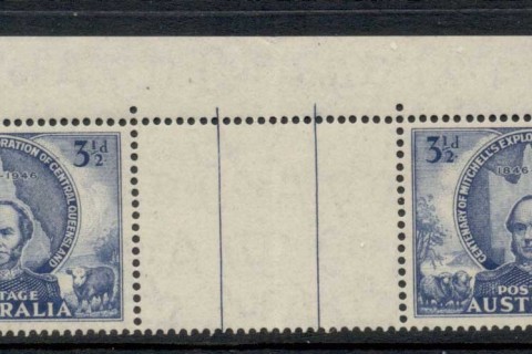 Australia-1946-Sir-Thomas-Mitchell-3-5d-gutter-pr-MUH