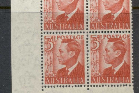 Australia-1950-52-KGVI-Portrait-3d-Imprint-blk4-MLH
