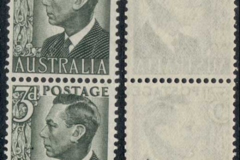 Australia-1950-57-KGVI-Portrait-3d-green-coil-pr-MLH