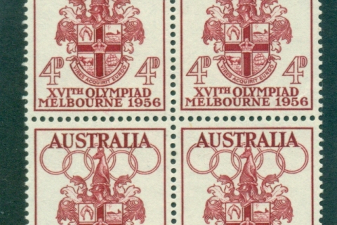 Australia-1956-4d-Olympic-Blk-4-MUH-lot34667
