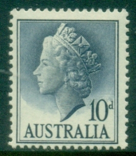 Australia-1957-QEII-Definitive-10d-grey-blue-MLH