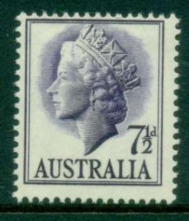 Australia-1957-QEII-Definitive-7½d-violet-MLH