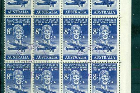 Australia-1958-First-Air-Crossing-of-the-Tasman-Sea-FDI-Block-12-FU-lot66357