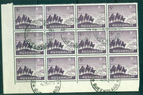 Australia-1959-Xmas-FDI-Block-12-FU-lot66310