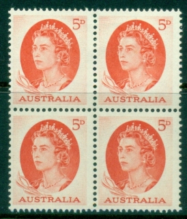 Australia-1963-65-QEII-Definitive-5d-red-block-MLH