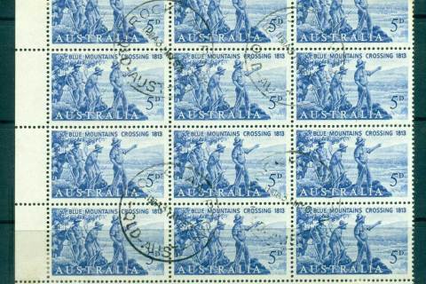 Australia-1963-Blue-Mountains-tone-spotsFDI-Block-12-FU-lot66304