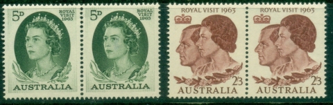 Australia-1963-QEII-Royal-Visit-pair-MLH