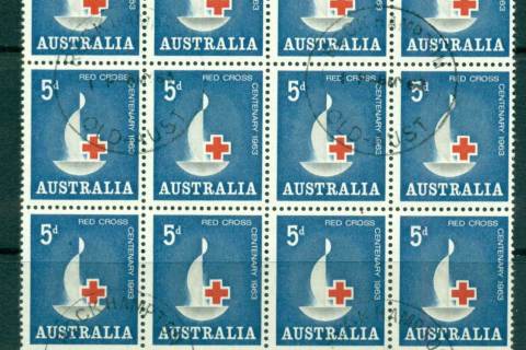 Australia-1963-Red-Cross-Centenary-FDI-Block-12-FU-lot66335