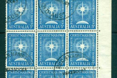 Australia-1963-Xmas-FDI-Block-12-FU-lot66333
