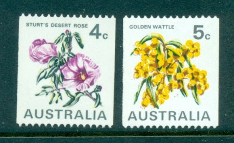 Australia-1970-Floral-Coil-4c-5c-MUH-lot63824