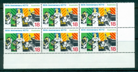 Australia-1977-ACTU-Trade-Union-Blk-6-MUH-lot34008