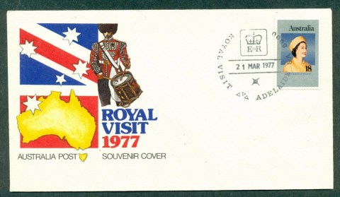 Australia-1977-Royal-Visit-18c-Adelaide-FDC-Lot27805