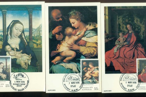 Australia-1978-Xmas-3x-Maxicards-lot80433