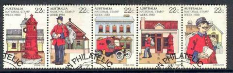 Australia-1980-Stamp-Week-Strip-FU-Lot13921