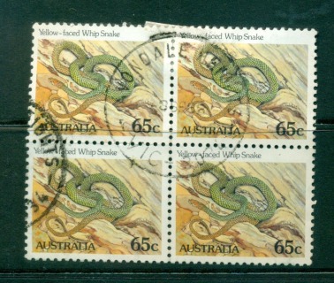 Australia-1981-65c-Yellow-faced-Whip-Snake-Blk-4-FU-lot56119