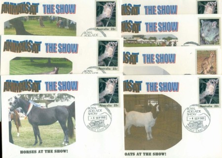 Australia-1981-Animals-at-the-Show-7x-PSE-Lot20747