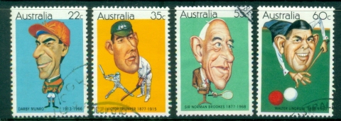 Australia-1981-Australian-Sportsmen-Caricatures-FU