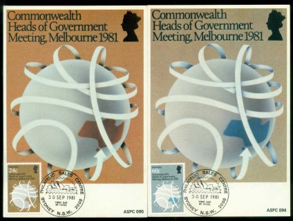 Australia-1981-CHOGM-2x-Maxicards-lot80489