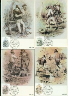 Australia-1981-Gold-Rush-4x-Maxicards-lot80484