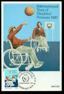 Australia-1981-IYD-Intl-Year-of-the-Disabled-Maxicard-lot80486