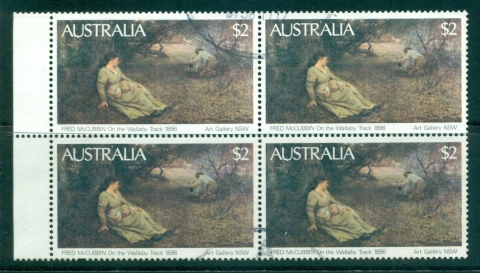 Australia-1981-Painting-2-Wallaby-Track-Blk-4-FU-lot34420